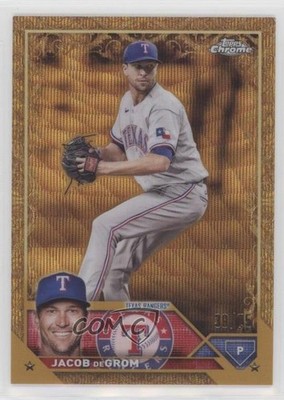 2023 Topps Gilded Collection Gold Wave Refractor 39/75 Jacob deGrom #138 1i9r
