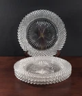 Anchor Hocking Miss America Clear 8 1/2” Salad / Dessert Plates  VTG Set of 4
