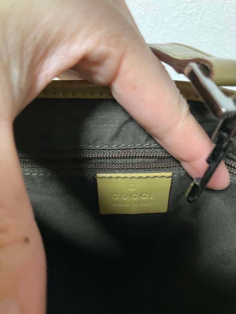 GUCCI GG Sherry Line Shoulder Bag Turnlock Leather Canvas Brown Beige From Japan thumbnail 15