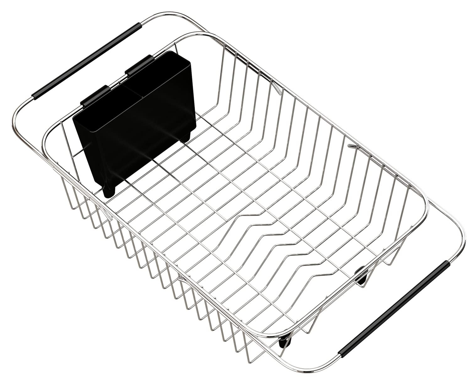 TESOT Adjustable Over Sink Dish Rack Stainless Steel Dish Drying Rack On Coun...