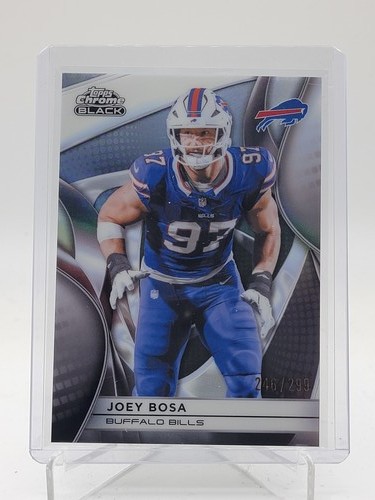 JOEY BOSA 2025 TOPPS CHROME BLACK REFRACTOR /299 #15 BILLS Q7485