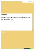 Anonymous | Das Business Model Canvas Als Instrument Im Marketing Mix | Buch