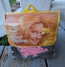 VINTAGE New Goody 12 Large Ball Tip Brush Rollers  Pins Sealed Original Package