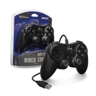 Armor3 ''Nuplay'' Wired Game Controller for PS3 (Black) 