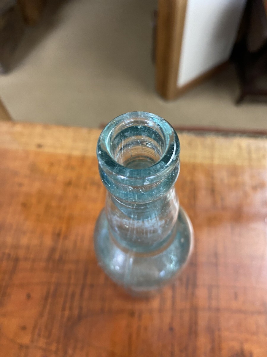 Antique Aqua Glass Bottle (#8 Embossed On Bottom) | eBay