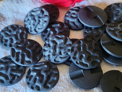 Lot De 8 Boutons Vintage Gris Noir Veiné - 2,2 Cm - Réf 130 | Pour Couture Ou Déco | Occasion