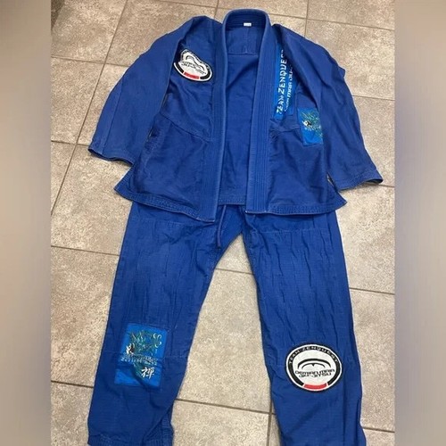 Men's Woman's Jiu Jitsu Gi size A0 Blue Martial Arts Gi MMA Gi - 第 1/10 張圖片