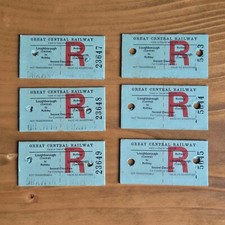 Great Central Railway Tickets (6), 1980 (see description and photos)