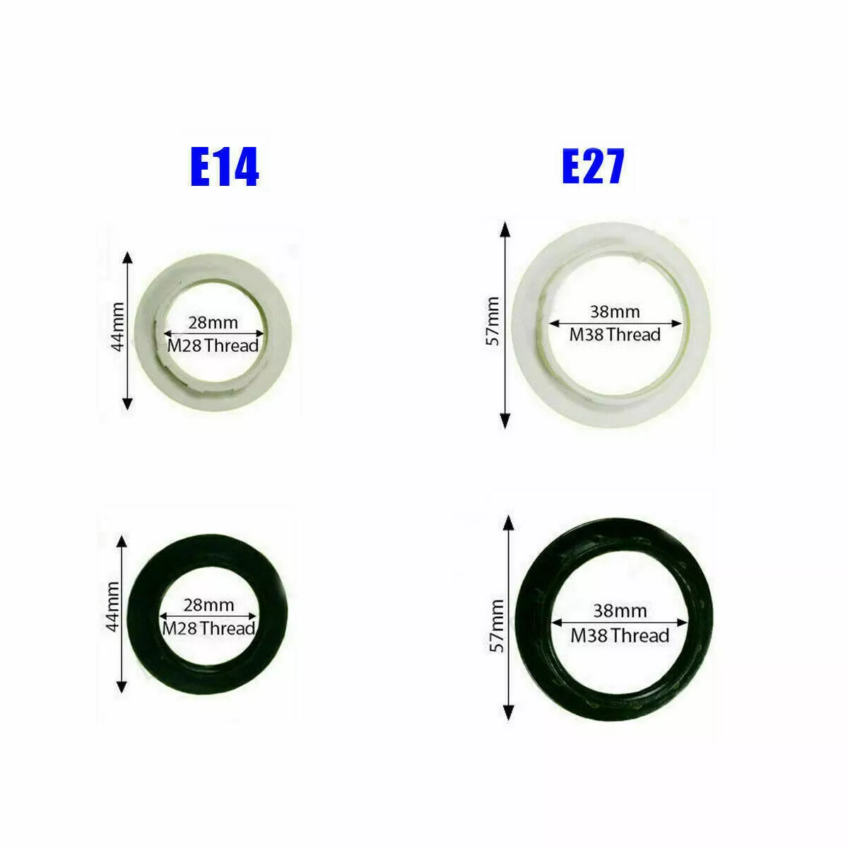E14 lamp clearance holder ring
