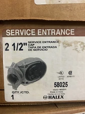  Halex 58025 Standard Weatherhead Service Entrance Cap, 2-1/2 in EMT, Rigid,