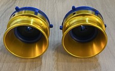 Pair Revox Reel To Reel Tape Recorders Nab Hub Aluminium Gold Adapters 10.5 Inch