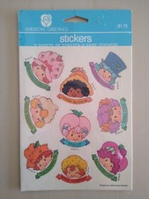 1980s American Greetings Strawberry Shortcake Character Scratch N Sniff Stickers