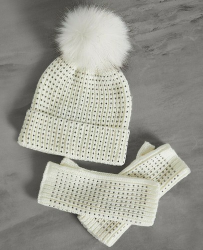 BCBG Pom Pom Beanie Winter Hat 