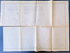 1856 U.S. Coast Survey Chart Alabama & Mississippi Gulf Coast Mobile Bay, Biloxi