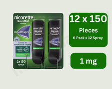 6 Packs Nicorette QuickMist 1mg Mouthspray Freshmint 2 x 150 Sprays Exp 2028