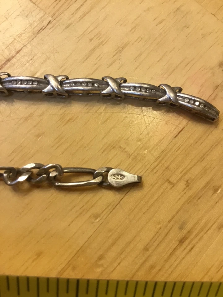 Lote roto de plata de ley 925 con diamantes de Jared $250 nuevo hecho en Italia Foto 2 de 4