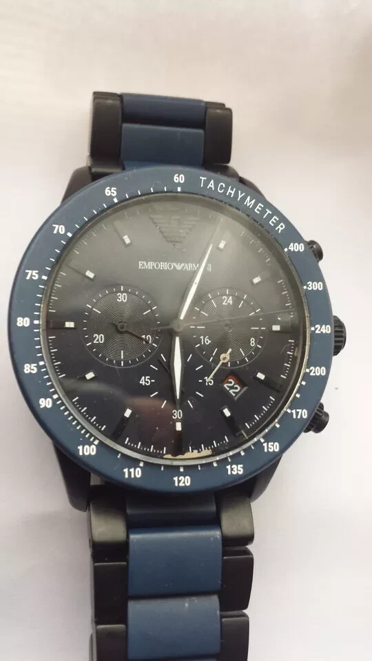 EMPORIO ARMANI AR-70001 Chronograph Stainless Steel Date Watch