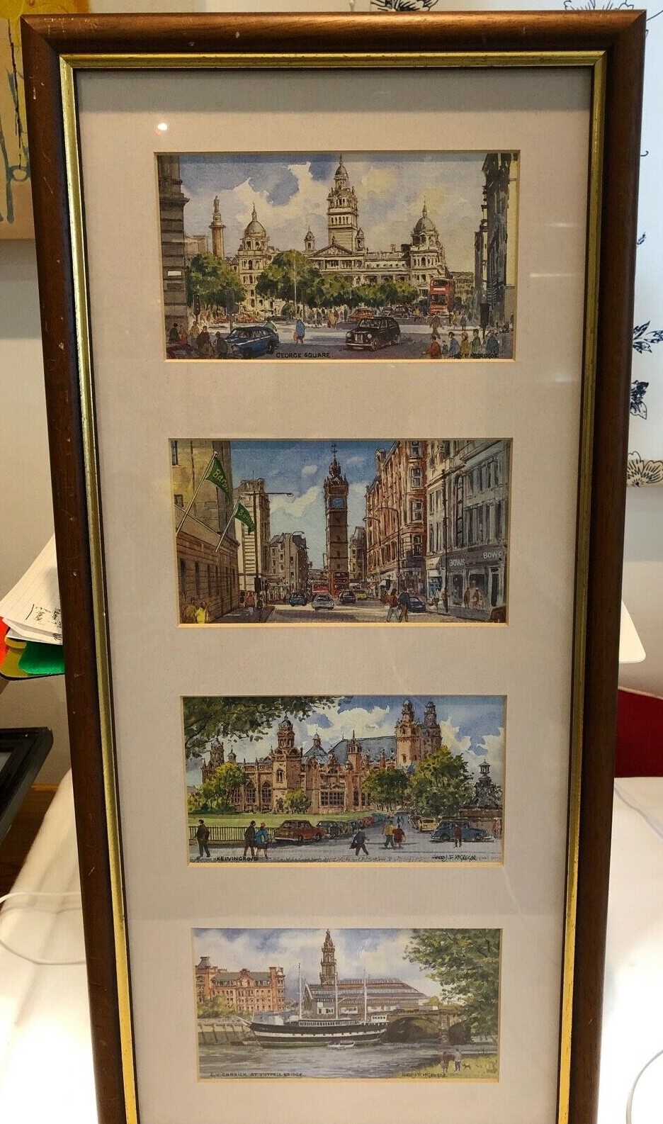 HARRY F McGREGOR - 4 Mounted Prints - Glasgow, Scotland