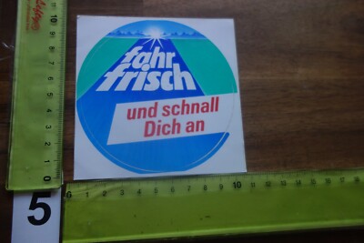 Alter Aufkleber Süsswaren Bonbons WICK Fahrfrisch Gross-Gerau Spruch anschnallen