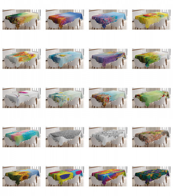Ambesonne Pastel Floral Tablecloth Table Cover for Dining Room Kitchen