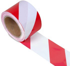 Hazard Warning Barrier Tape Roll Non Adhesive - Red and White - 50mm x 500m