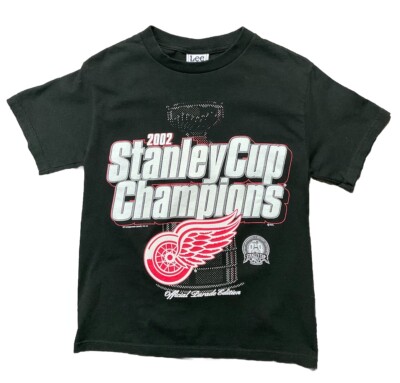 Vintage Detroit Red Wings Parade Edition T Shirt Sz S Stanley Cup NHL Hockey Lee