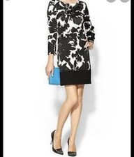 Women’s Party Dress Rhyme Los Angeles Long Sleeve  Black White Floral Mini XS