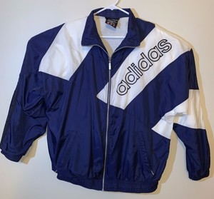 blue adidas windbreaker