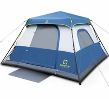 QOMOTOP 6 Person 60 Seconds Set Up Camping Tent, Waterproof Pop Up Tent with Top