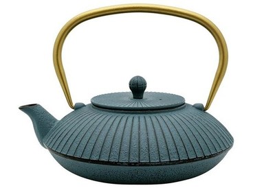 Bredemeijer Teekanne ''Linhai'' Gusseisen 1,1 l, 19x21x16,8 cm petrol 112516