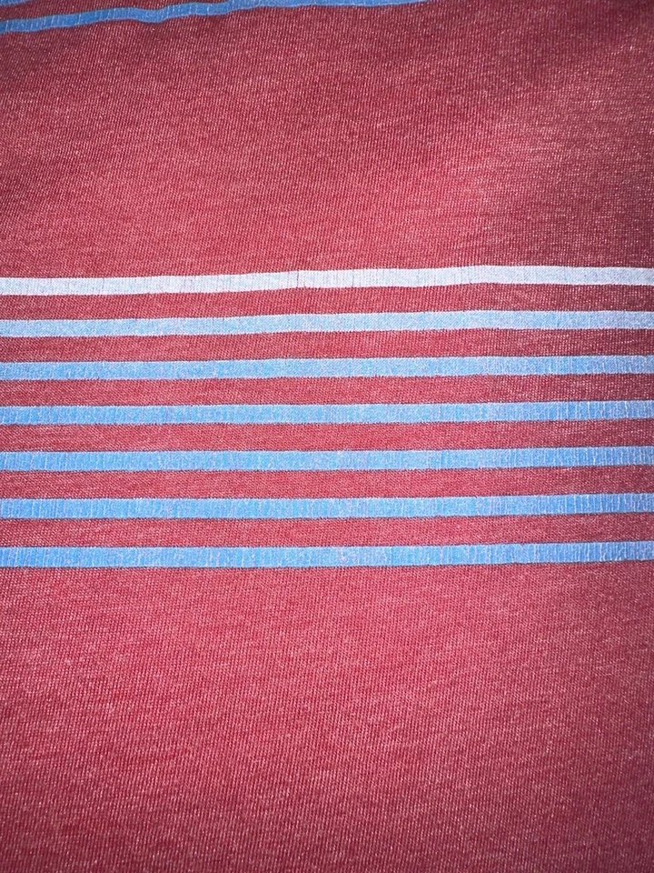 Volcom Red Blue Striped Crew neck t-shirt men's Size L - Image 4 of 4