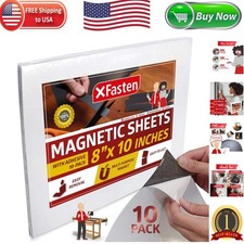 8x10 Inch Magnetic Adhesive Sheets Set of 10 - Ideal for Home & School Projects