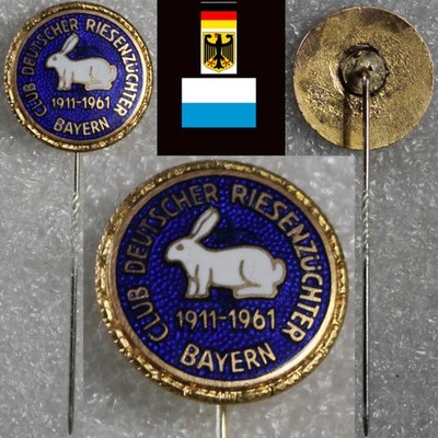 Tradition Ehrennadel * Gold CLUB DEUTSCHER RIESENZÜCHTER BAYERN 50 J. 1911-1961