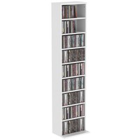 CD Regal Dvd-Regal Standregal Mit 9 Ebenen FüR 260 Cds Oder 120 Dvds Weiß