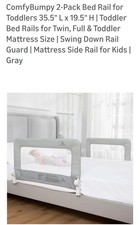 ComfyBumpy 2-Pack Bed Rail for Toddlers 35.5" L x 19.5" H  Toddler Bed Rails...