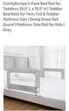 ComfyBumpy 2-Pack Bed Rail for Toddlers 35.5" L x 19.5" H | Toddler Bed Rails...