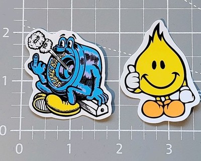 SlimeBalls and Flameboy Vinyl Stickers ~ 80's 90's World Industries Skateboard 