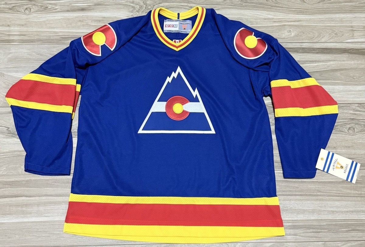 Vintage Cu Hockey Jersey Authentic STARTER Colorado Avalanche Vintage  Stitched NHL Hockey Jersey Vtg 90’s