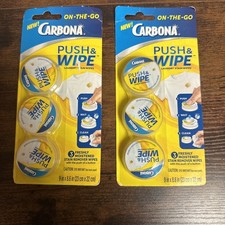 Delta Carbona Push & Wipe, 3 Count Lot Of 2 New Sealed 6 Total Wipes