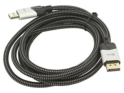 CG635-2 Kabel Displayport Stecker,beiderseitig PVC Textil 2m schwarz VCOM