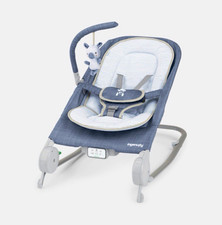 Ingenuity Infant Baby Bouncer Seat Foldable Portable Vibration Music Gray