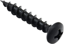 100 Pack Hardware 8 X 1" Coarse Deep Thread Pan Head Screws Black Phosphate Wo