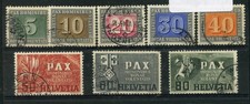 SWITZERLAND 1945 Pax set to 80c fu. SG 447 - 54. Cat £217.