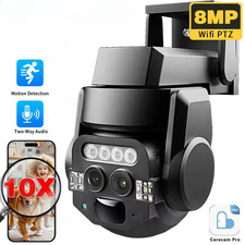 8MP 4K 10X Zoom HD Video Surveillance Camera Outdoor Waterproof Color Night