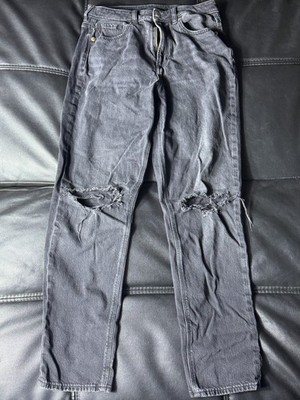 American Eagle Women s Black Strigid Skinny Jeans Distressed Ripped Size 8