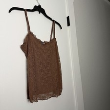 Old Navy Women s Size Medium Cami Brown Adjustable Straps Lace