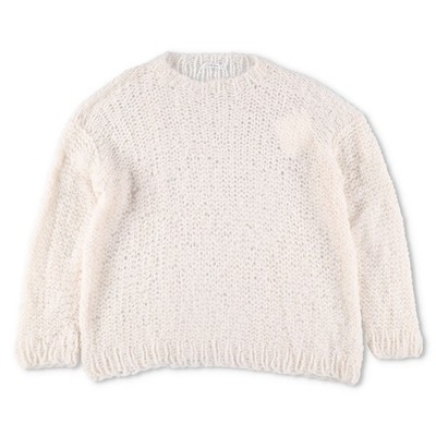 THE ROW Women Eryna Knit Sweater Crew Neck Long Sleeve Perforate White M RRP3040
