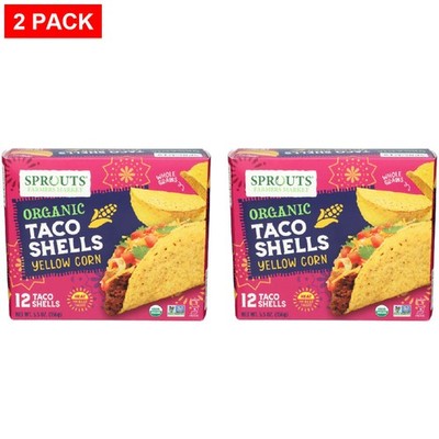 2 Pack - Sprouts Yellow Corn Taco Shells 12 ct