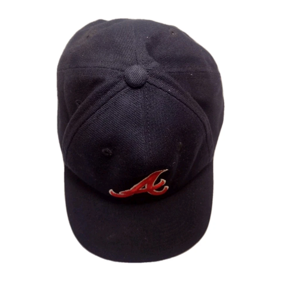 VTG ATLANTA BRAVES DARK BLUE ADJUSTABLE HAT UNISEX OSFM  - Image 3 of 4