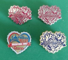 Brighton Charity Motorcycle Ride Pin Badges  2x 2006, 2007,2009
